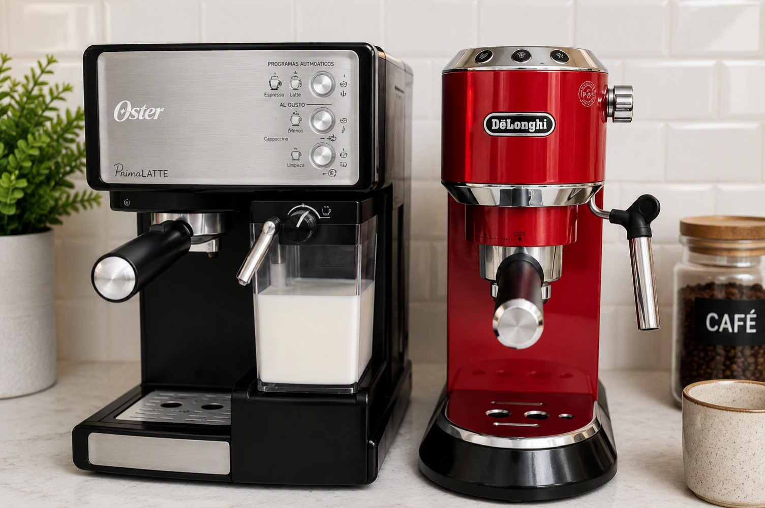 Oster Prima Latte vs De'Longhi Dedica - Comparativa de cafeteras espresso