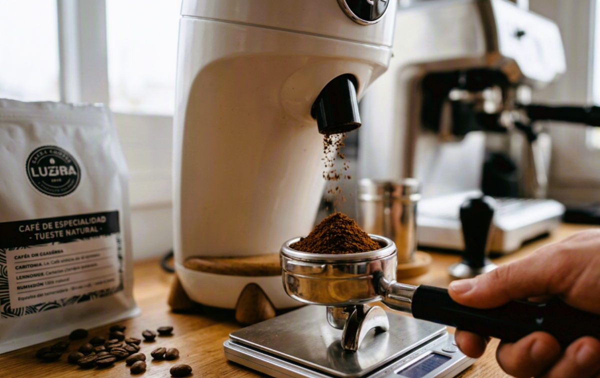 Molino de café para espresso casero con muelas de acero